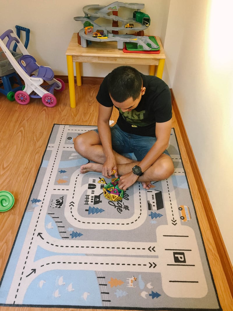 Ba cũng ham vui tham gia xếp hình :))