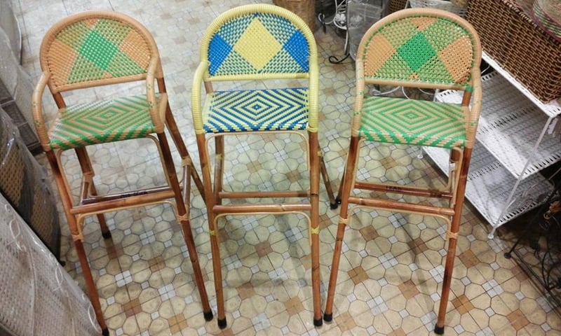 Ghế xe máy bằng mây