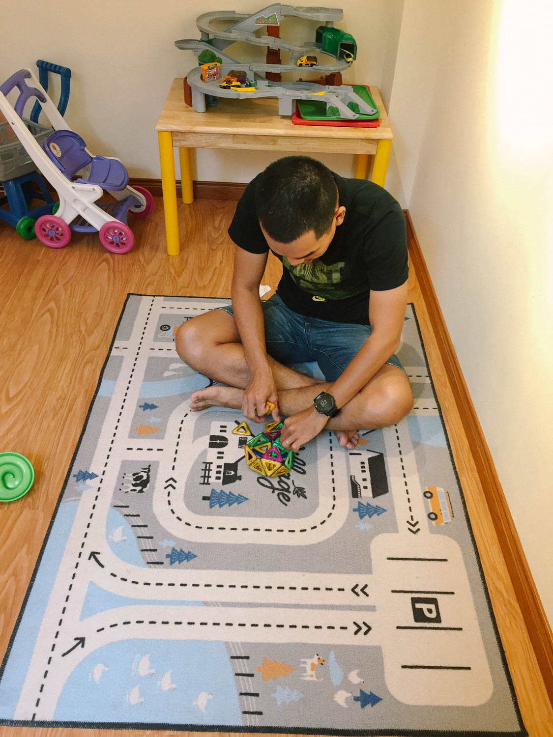 Ba cũng ham vui tham gia xếp hình :))